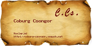 Coburg Csongor névjegykártya