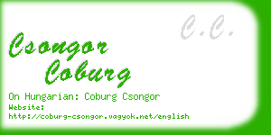 csongor coburg business card